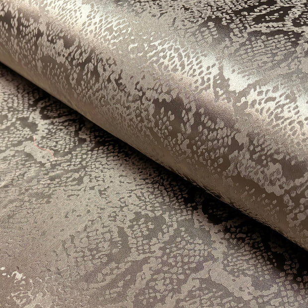 Satin Jacquard fabric Snakes Taupe Grey
