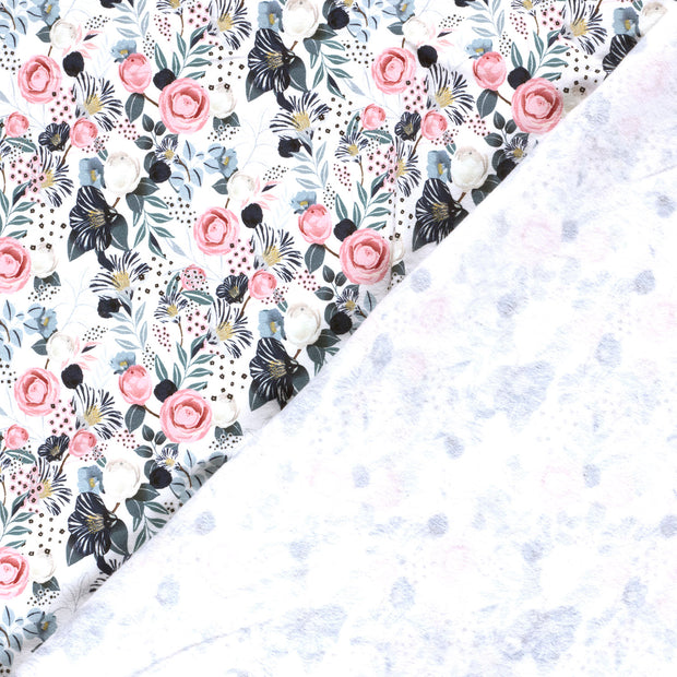  fabric Flowers brushed and digital printed 