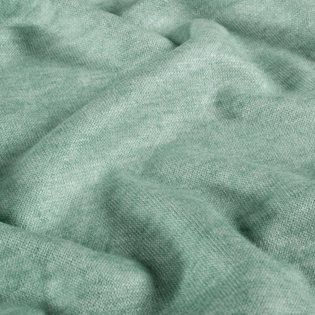 Heavy Knit tissu Melange Menthe foncée