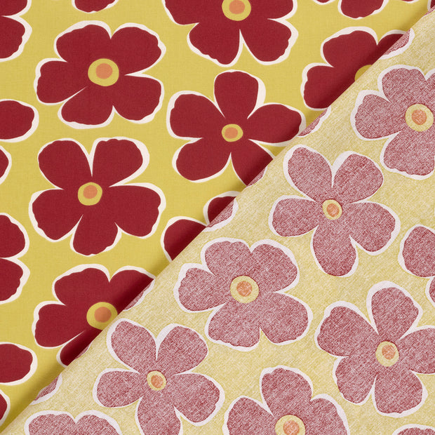 Cotton Poplin fabric Flowers printed 