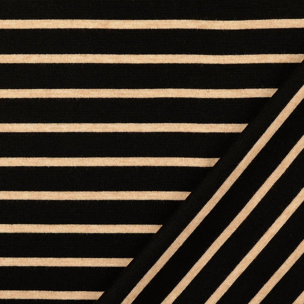 Heavy Knit fabric Black jacquard 