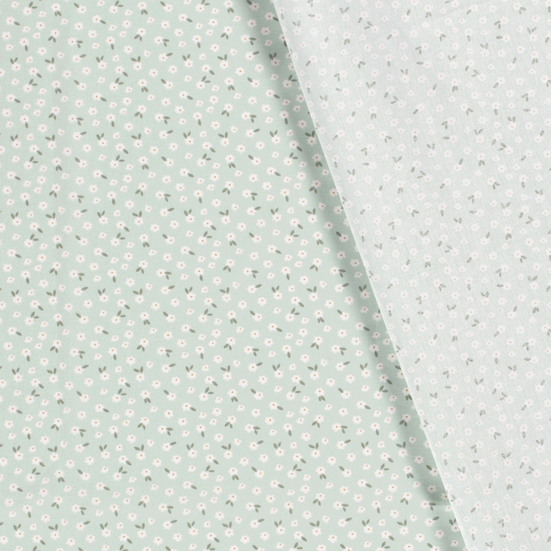 Cotton Poplin fabric Millefleurs printed 