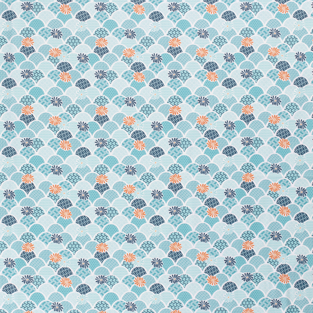 Cotton Poplin fabric Petrol matte 