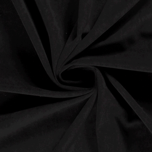 Velvet fabric Unicolour Black