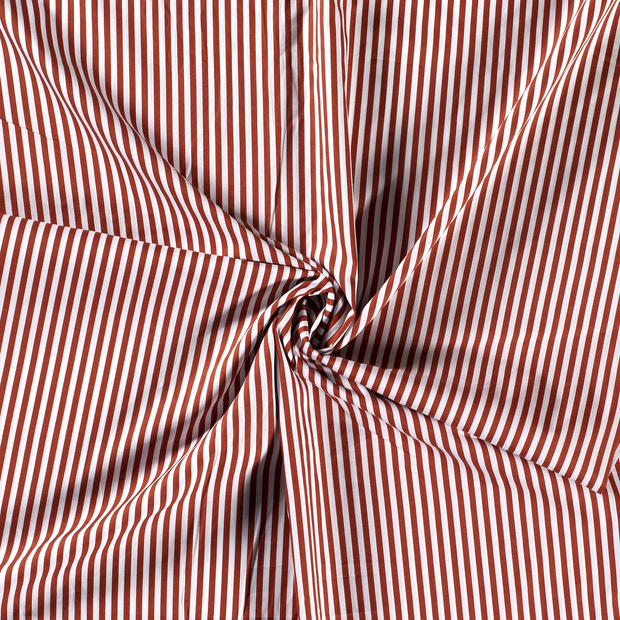 Cotton Poplin fabric Brique printed 