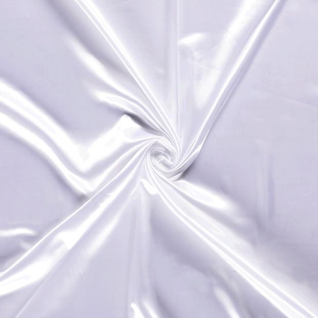 Satin tissu Unicolore Blanc