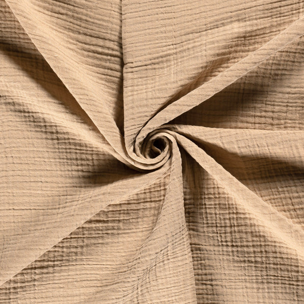 Muslin Four Layer fabric Beige recycled 