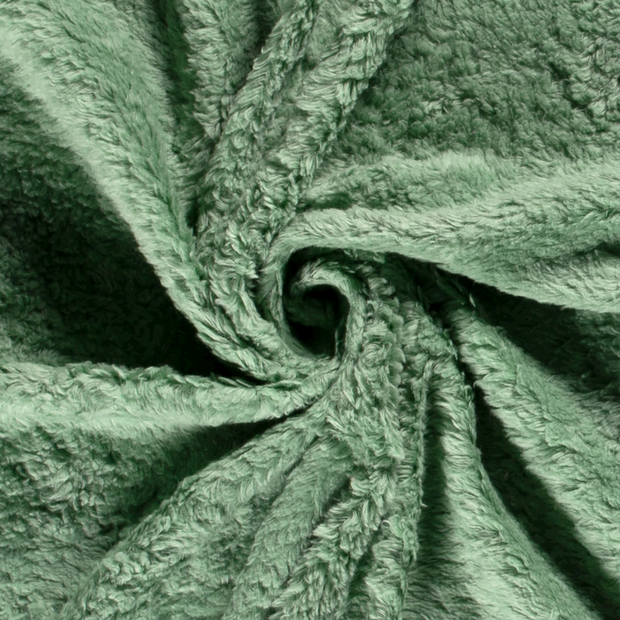 Teddy fabric Unicolour Dark Mint