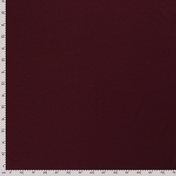 Jersey de Coton tissu Unicolore Bordeaux