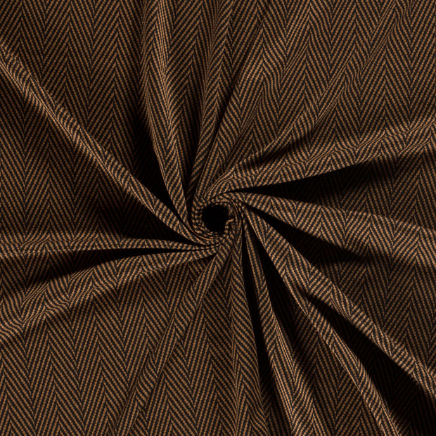 Poly Viscose Jersey fabric Brique discharge printed 