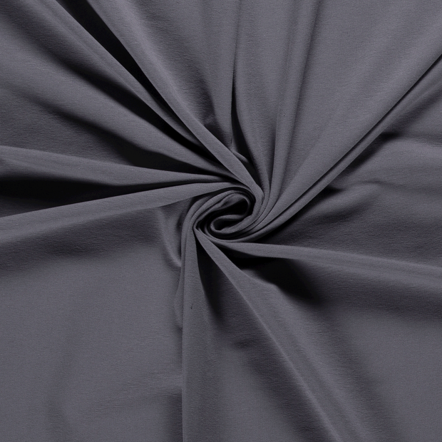 French Terry fabric Unicolour Dark Grey