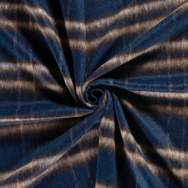 Jacquard fabric Navy brushed 