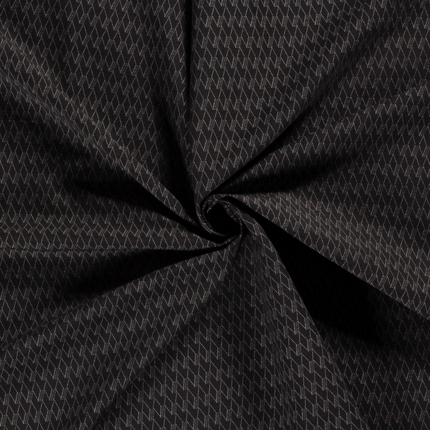 Bengaline fabric Black printed 