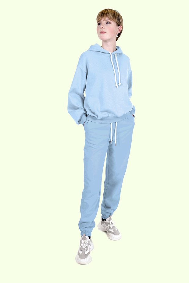 Jogging stof Effen Babyblauw