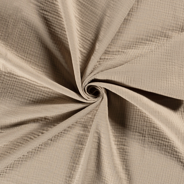 Muslin Triple Layer fabric Beige 
