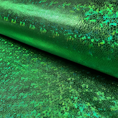 Lamé enduit serpents Vert
