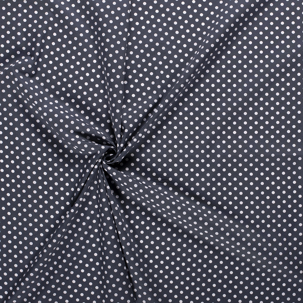 Cotton Poplin fabric Dark Grey printed 