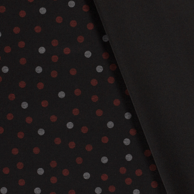 Punta di Roma fabric Dots Dark Red