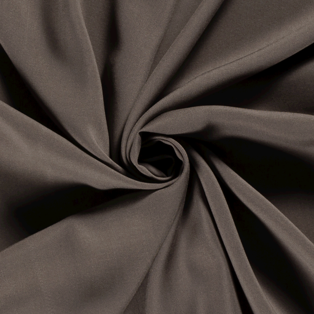 Viscose Poplin fabric Unicolour Taupe Grey