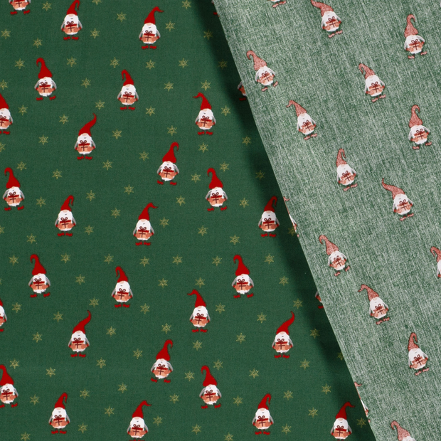 Cotton Poplin fabric Christmas printed and foil 