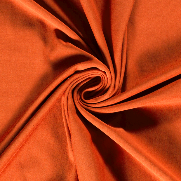 French Terry fabric Unicolour Orange