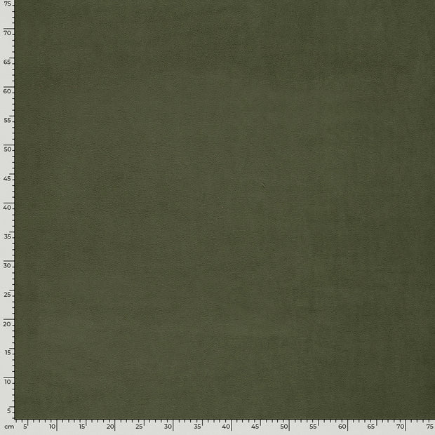 Microfleece fabrik Uni Khaki-Grün