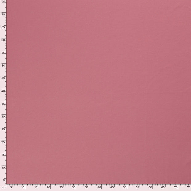 Jersey de Coton tissu Unicolore Vieux rose