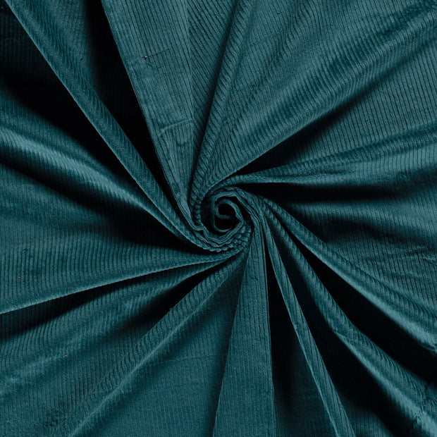 Jumbo Cord Stretch 6w fabric Petrol 