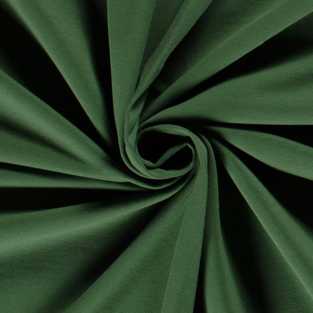 French Terry fabric Unicolour Dark Green