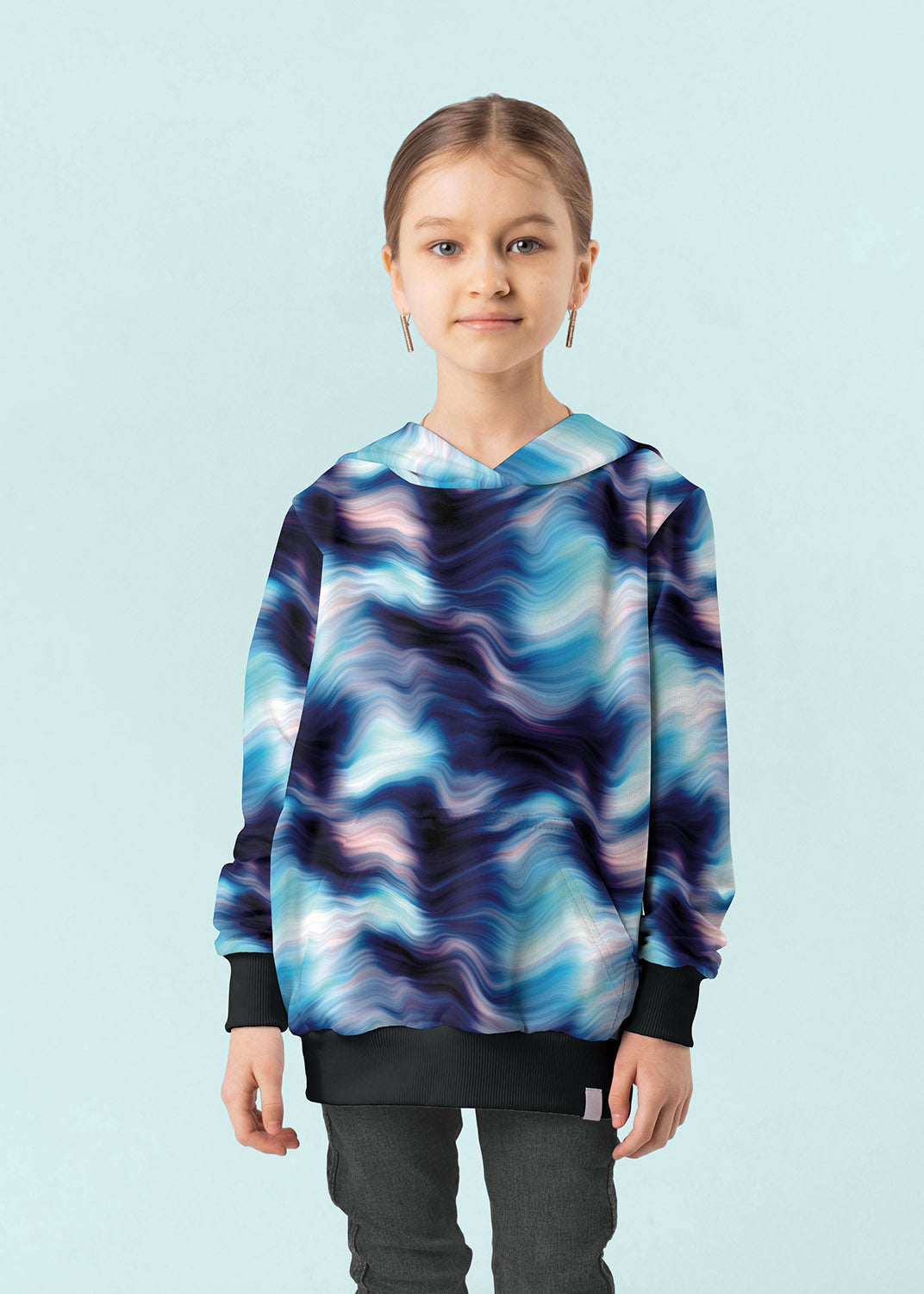 Jogging fabric Abstract Aqua Wholesale fabrics Nooteboom Textiles