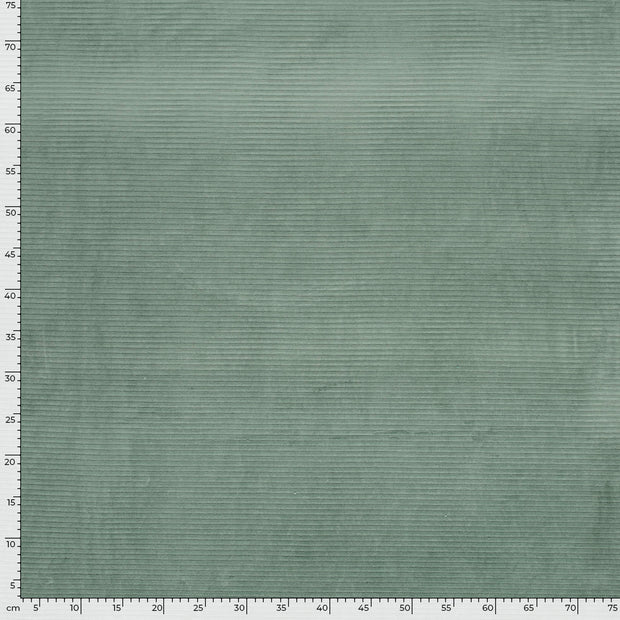 Nicky Velours Rib fabric Unicolour Mint