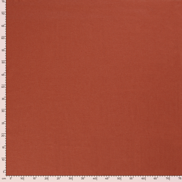Woven Viscose Linen fabric Unicolour Brique