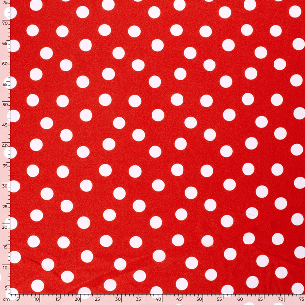 Burlington tela Puntos Rojo