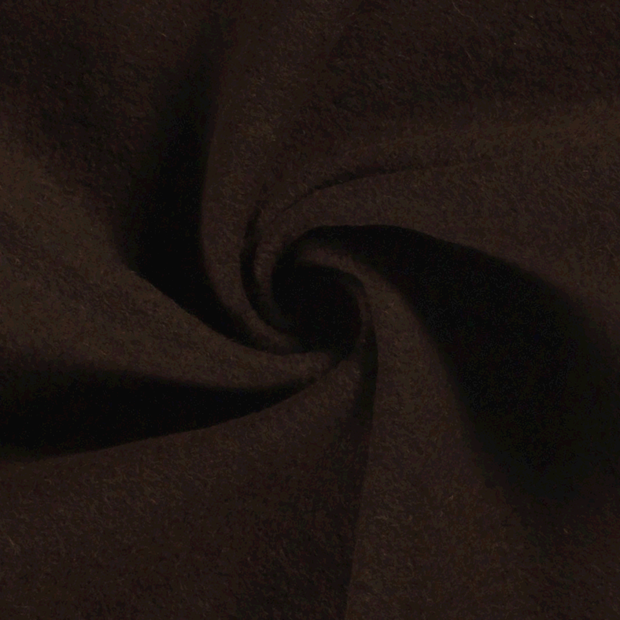 Paño de lana tela Unicolor Marrón oscuro