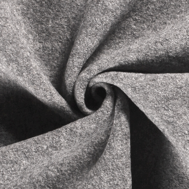 Wool Boucle fabric Unicolour Light Grey