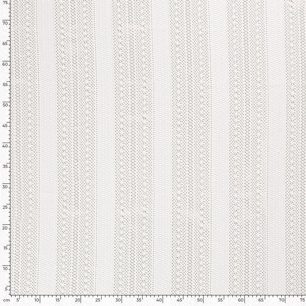 Lace fabric Stripes White