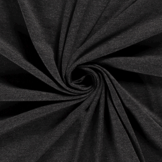 Viscose Jersey fabric Melange Dark Grey