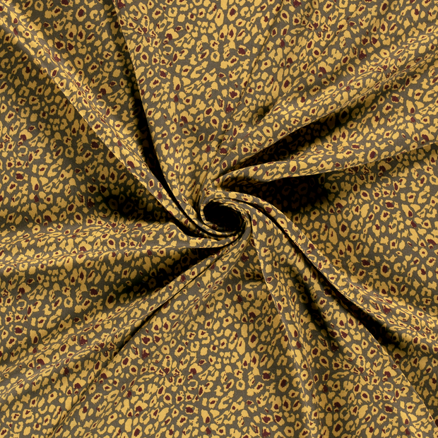Viscose Twill fabric Taupe Grey printed 