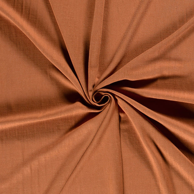 Woven Viscose Linen fabric Brown slub 