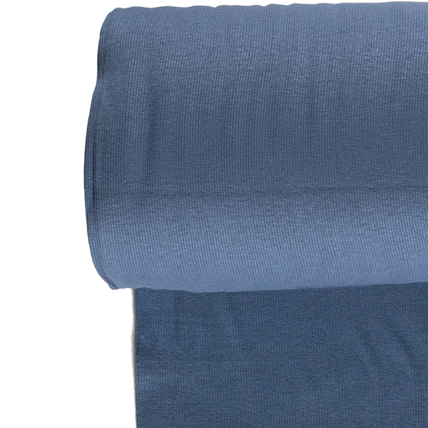 Cuff Material 2x2 rib fabric Unicolour Indigo