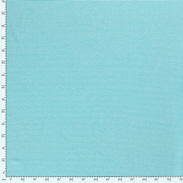 Jersey de Coton Fil Teint tissu rayures Turquoise