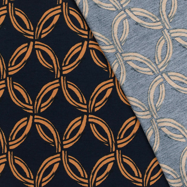 Viscose Nylon Crepe fabric Circles printed 