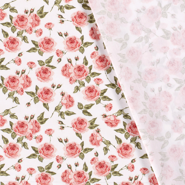 Cotton Poplin fabric Flowers printed 