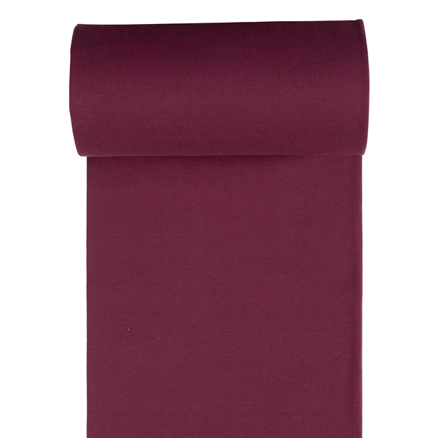 Cuff Material GOTS organic fabric Wine red matte 