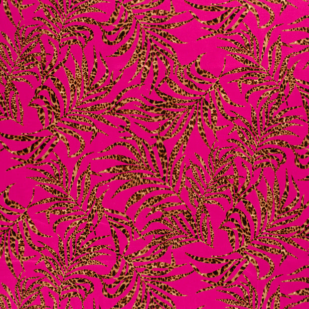 Katoen Satijn stof Fuchsia zijdemat 