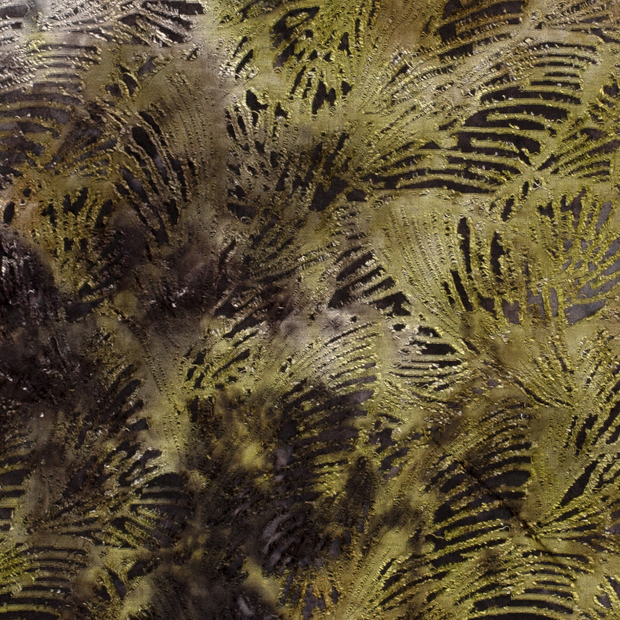 Burnout Jacquard fabric Tie Dye Dark Green