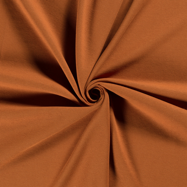 Knitted Waffle fabric Brique 