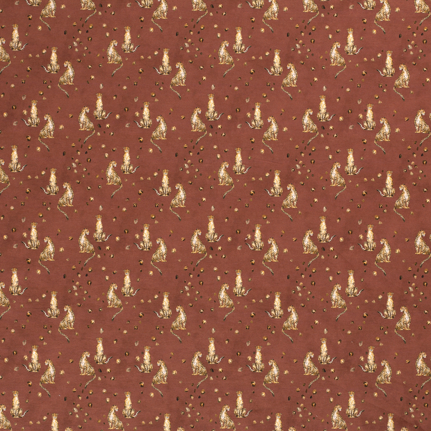 French Terry fabric Brique matte 