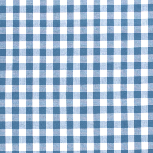 Cotton Poplin Yarn Dyed fabric Checks Indigo