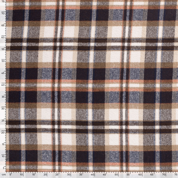 Jacquard fabric Checks Taupe Grey
